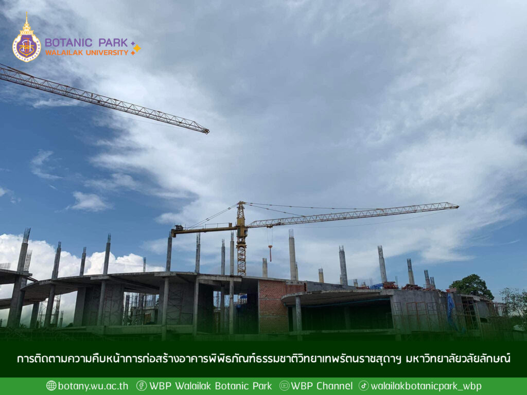 การติดตามความคืบหน้าการก่อสร้าง อาคารพิพิธภัณฑ์ธรรมชาติวิทยาเทพรัตนราชสุดาฯ