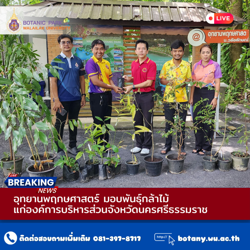 ให้ความอนุเคราะห์มอบพันธุ์กล้าไม้ องค์การบริหารส่วนจังหวัดนครศรีธรรมราช