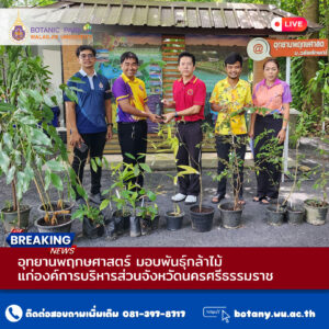 ให้ความอนุเคราะห์มอบพันธุ์กล้าไม้ องค์การบริหารส่วนจังหวัดนครศรีธรรมราช
