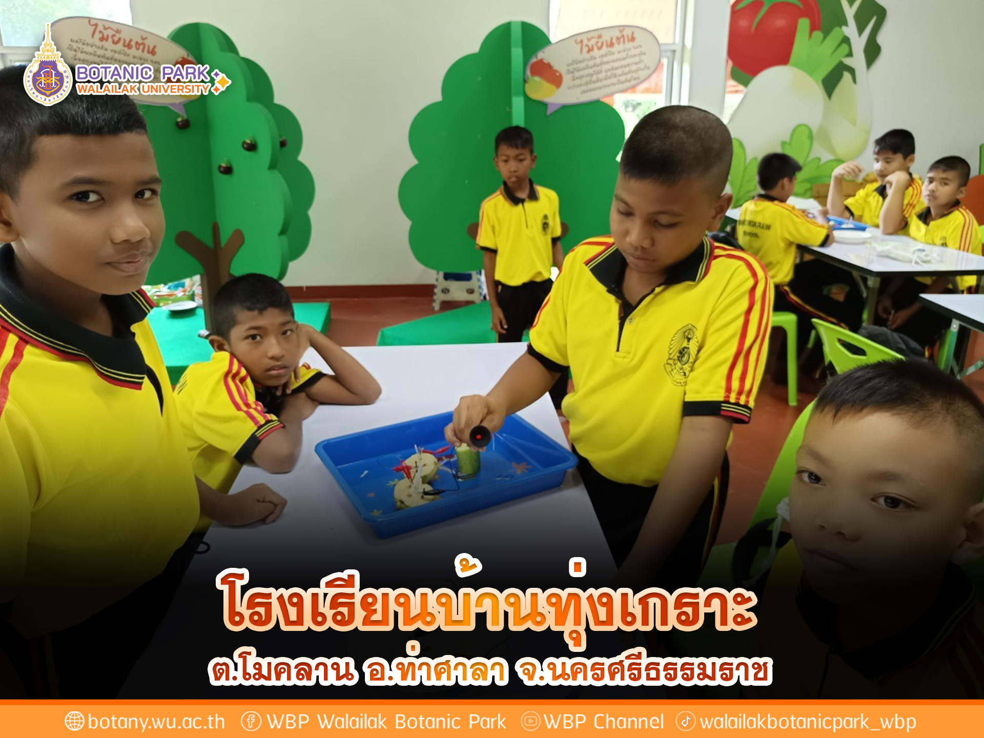 กิจกรรมค่ายวิทยาศาสตร์ อุทยานพฤกษศาสตร์ ม.วลัยลักษณ์ ส่งเสริมความรู้และภูมิปัญญาไทยให้นักเรียนบ้านทุ่งเกราะ