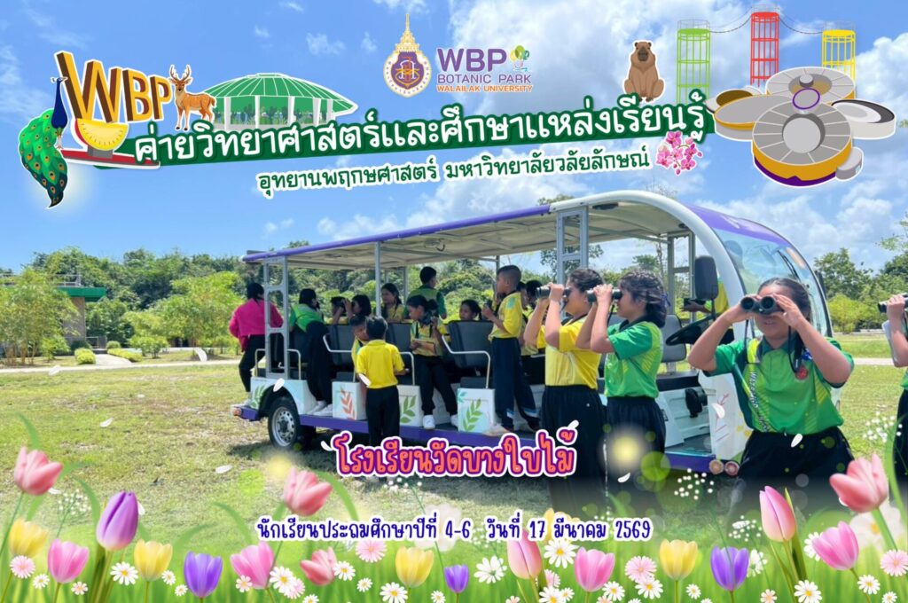 จัดค่ายวิทยาศาสตร์บริการวิชาการต้อนรับนักเรียนโรงเรียนวัดบางใบไม้ จ.สุราษฎร์ธานี วันที่ 17 มีนาคม 2569