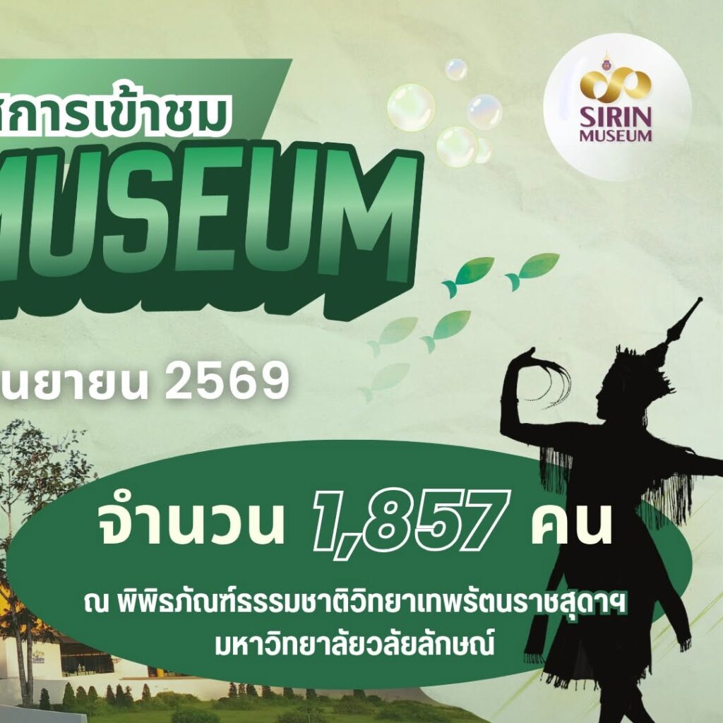 SIRIN MUSEUM มหาวิทยาลัยวลัยลักษณ์ ต้อนรับนักเรียน ครู ผู้ปกครอง และประชาชนกว่า 1,857 คน ช่วงวันที่ 21–25 กันยายน 2569