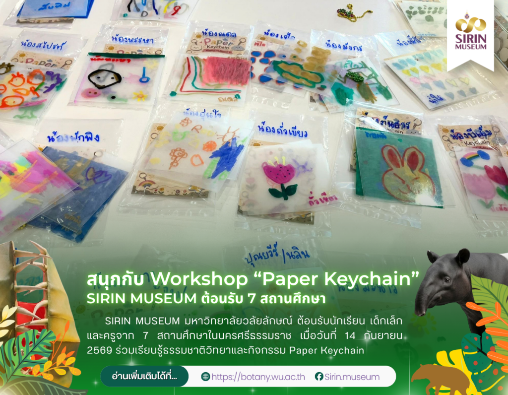 SIRIN MUSEUM ต้อนรับ 7 สถานศึกษา พร้อม Workshop Paper Keychain