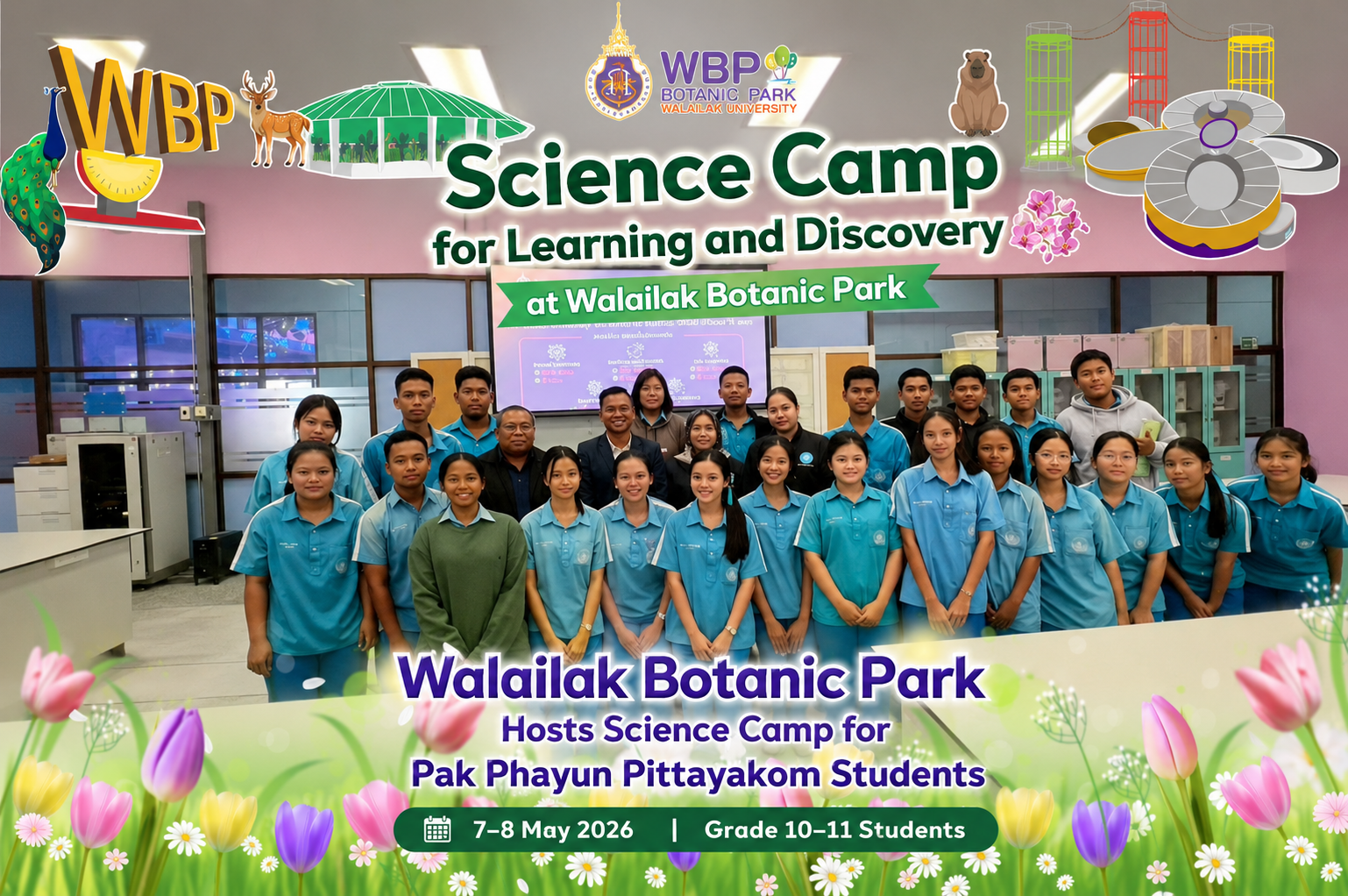 Walailak Botanic Park Hosts Science Camp for Pak Phayun Pittayakom Students