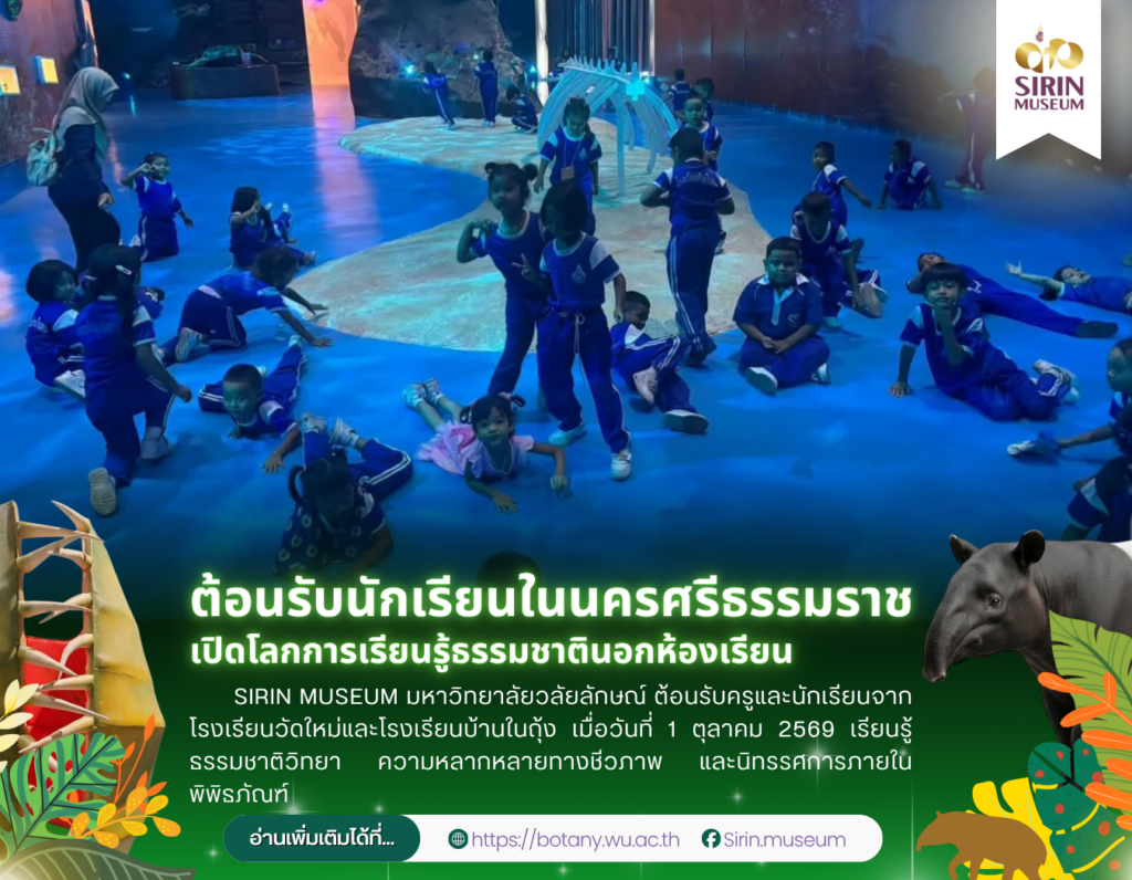 SIRIN MUSEUM มหาวิทยาลัยวลัยลักษณ์ ต้อนรับครูและนักเรียนจากโรงเรียนวัดใหม่และโรงเรียนบ้านในถุ้ง