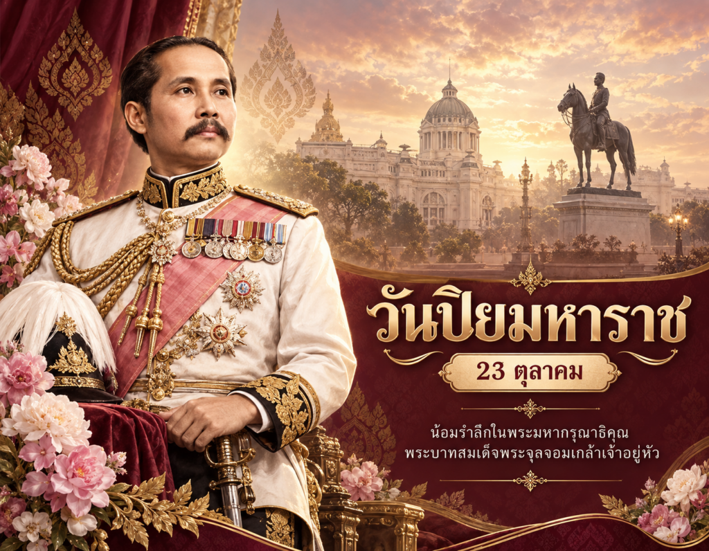 23 ตุลาคม 2569 วันปิยมหาราช น้อมรำลึกในพระมหากรุณาธิคุณ รัชกาลที่ 5