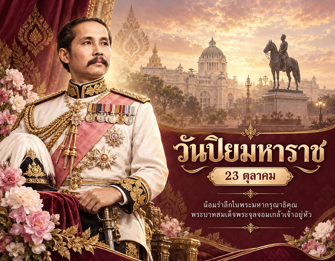 23 ตุลาคม 2569 วันปิยมหาราช น้อมรำลึกในพระมหากรุณาธิคุณ รัชกาลที่ 5
